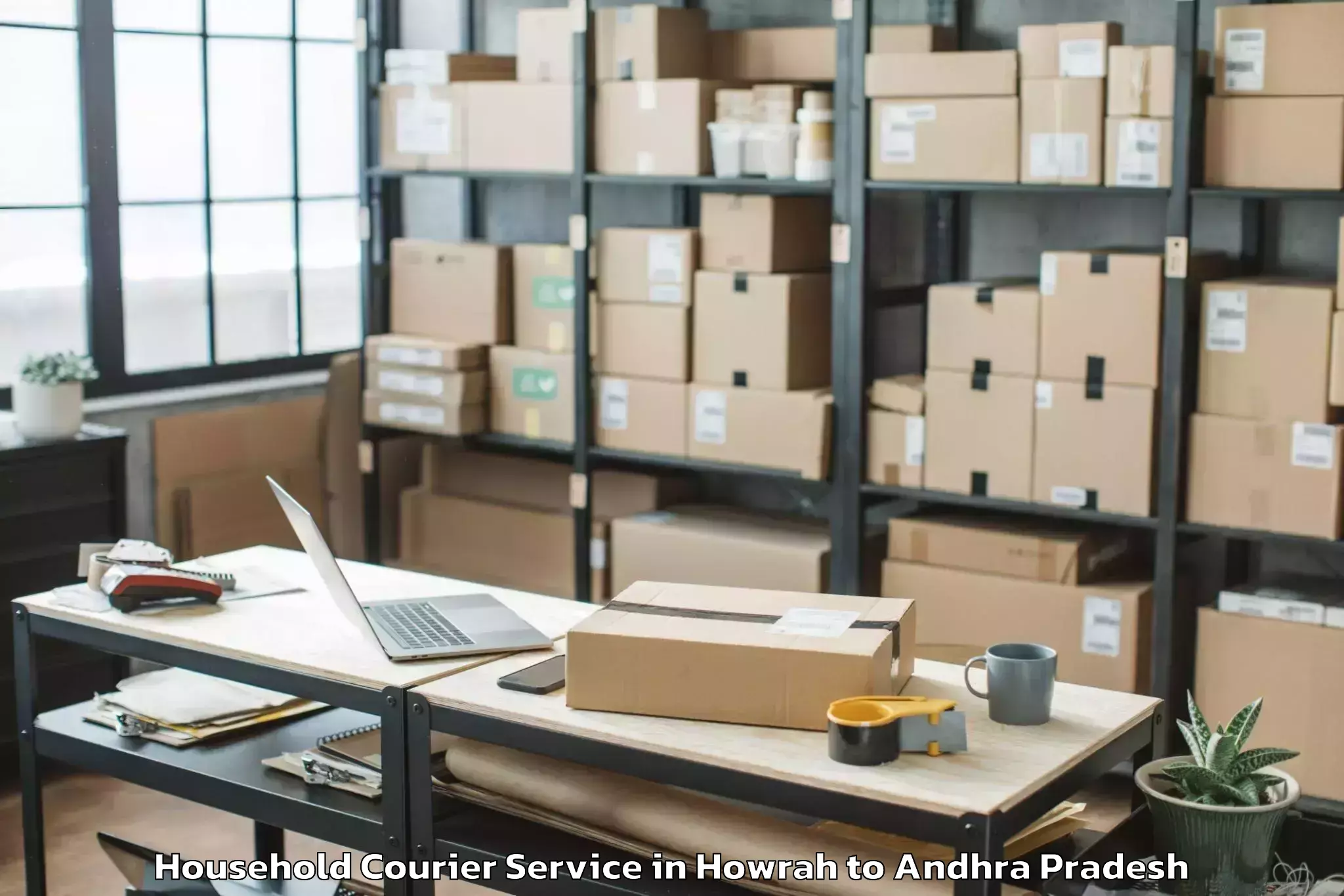 Top Howrah to Chimakurthy Household Courier Available